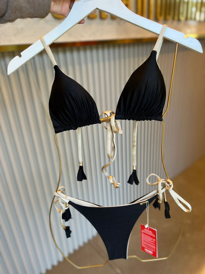 Biquini Elloah Glow Preto/Dourado