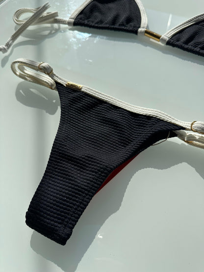 Biquini Anitta Colméia Preto/Off White