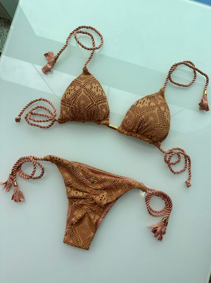 Biquini Geovanella Renda Del Mare Caramelo