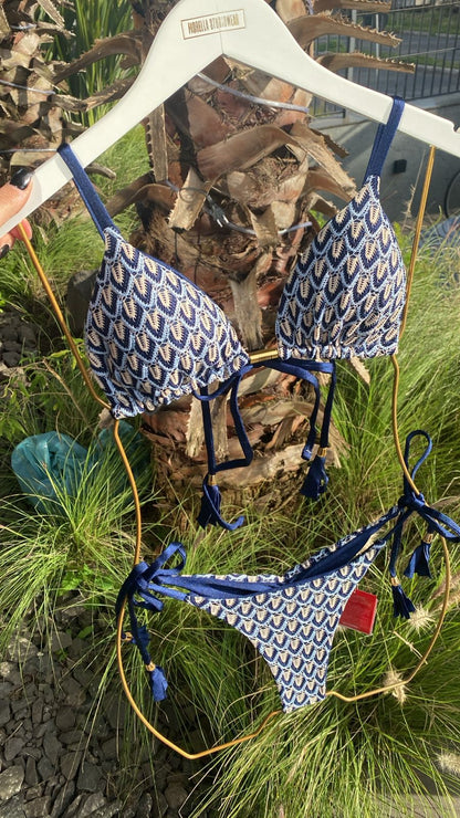 Biquini Elloah Tricot Cartagena Azul Marinho