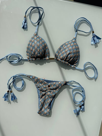 Biquini Elloah Tricot Cartagena Azul Candy