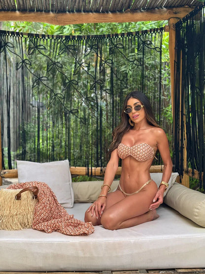 Biquini Éteka Tricot Cartagena Dourado