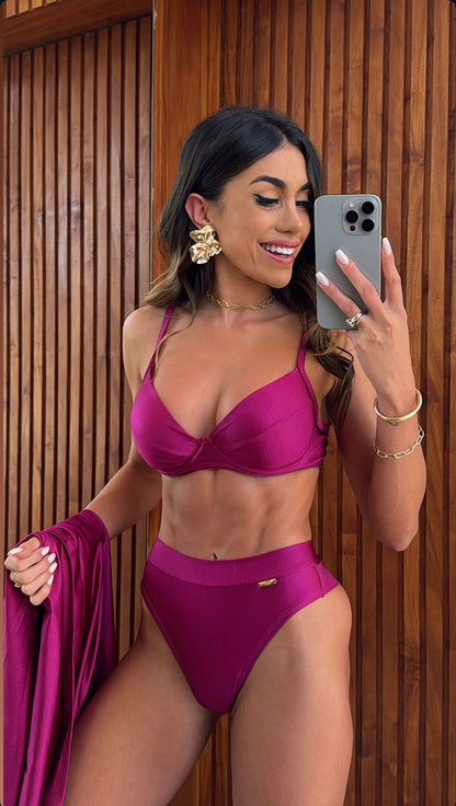 Biquini Brigitte Glow Bordô