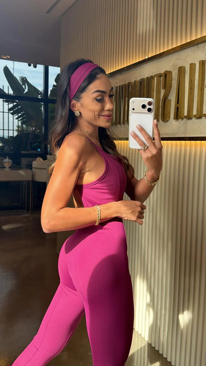 Macacão Celina Slim Bordô