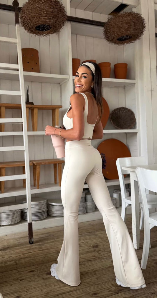 Legging Malu Flare Off White