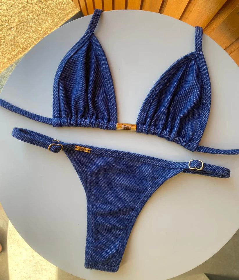 Biquini Anitta Azul Jeans Escuro