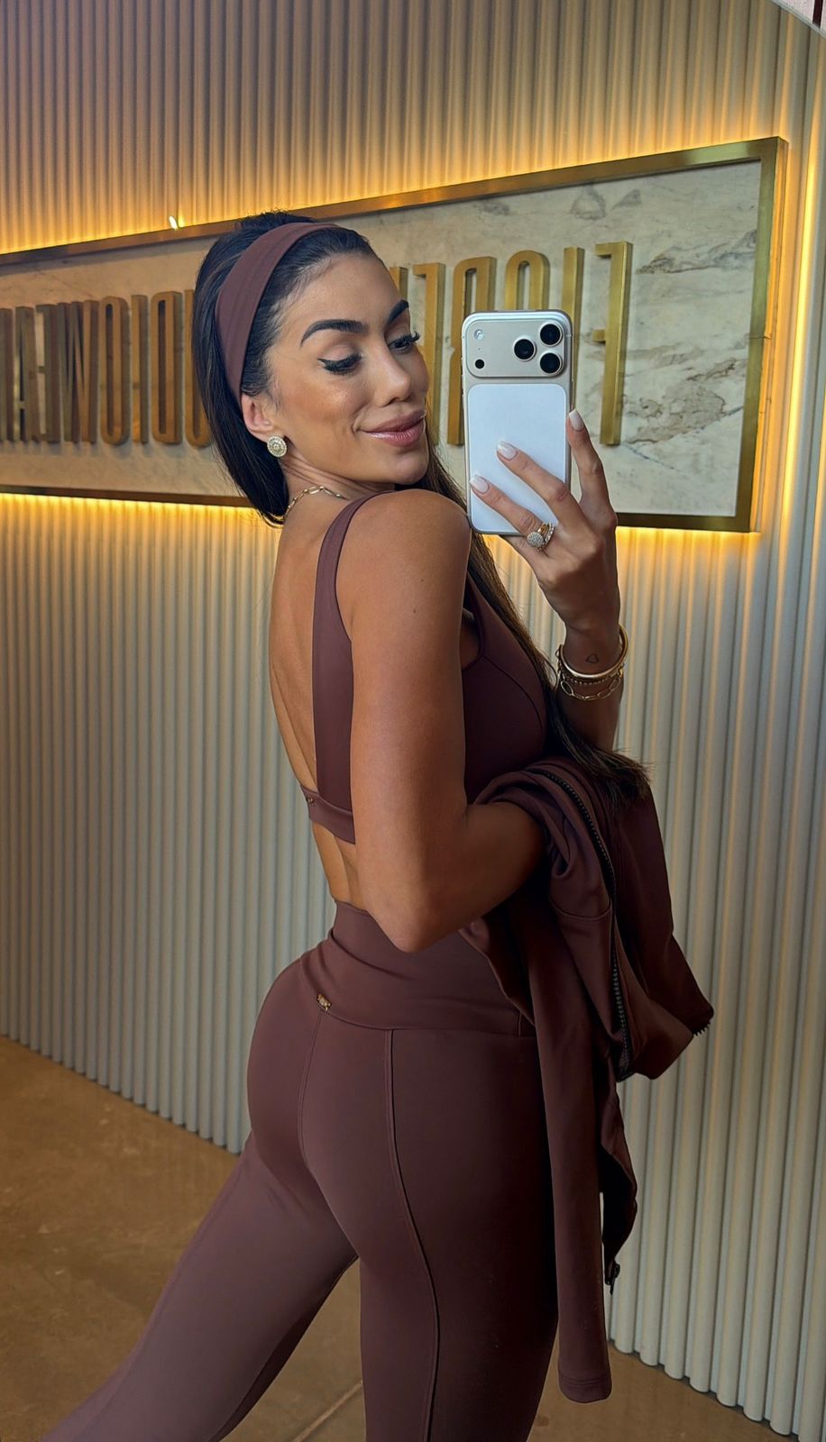 Legging Maria Antonia Slim Marrom