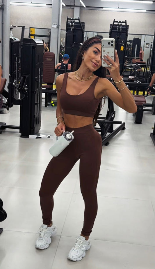Legging Maria Antonia Slim Marrom
