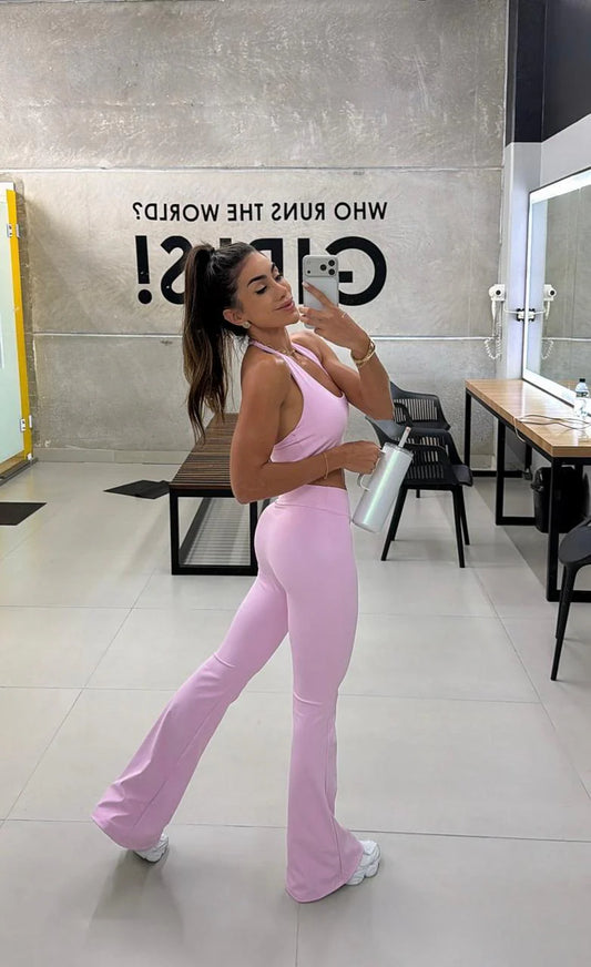 Legging Malu Flare Rosa Candy