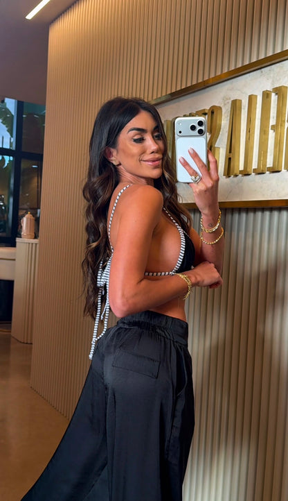 Biquini Anitta Glow Preto/Listras