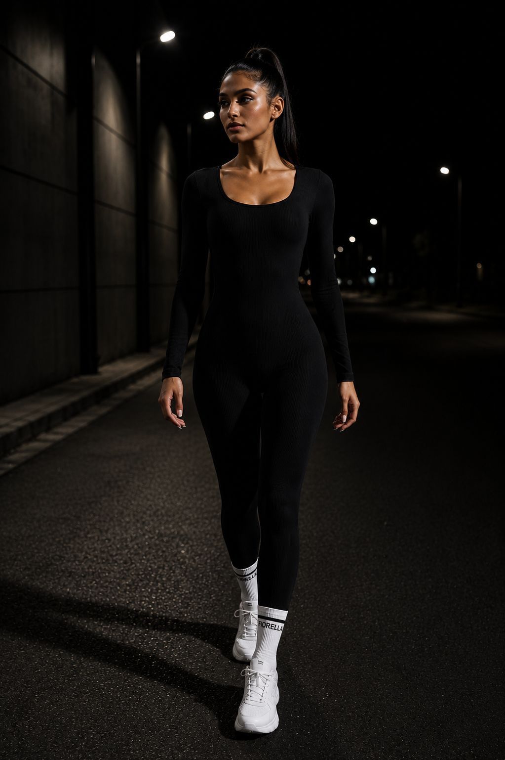 Macacão Angelina Seamless Preto