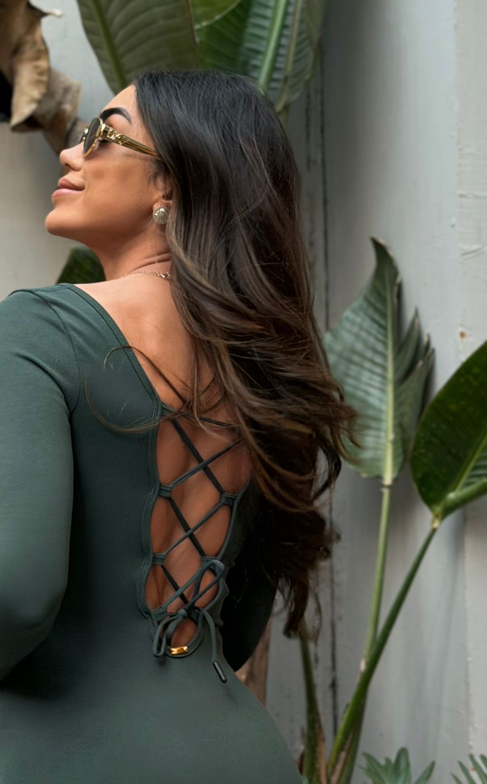 Macacão Angelina Seamless Verde Musgo