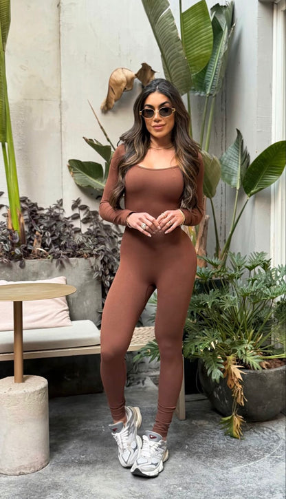Macacão Angelina Seamless Marrom