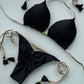 Biquini Elloah Glow Preto/Dourado