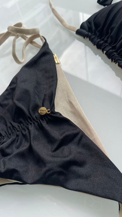 Biquini Elloah Glow Preto/Dourado