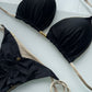 Biquini Elloah Glow Preto/Dourado
