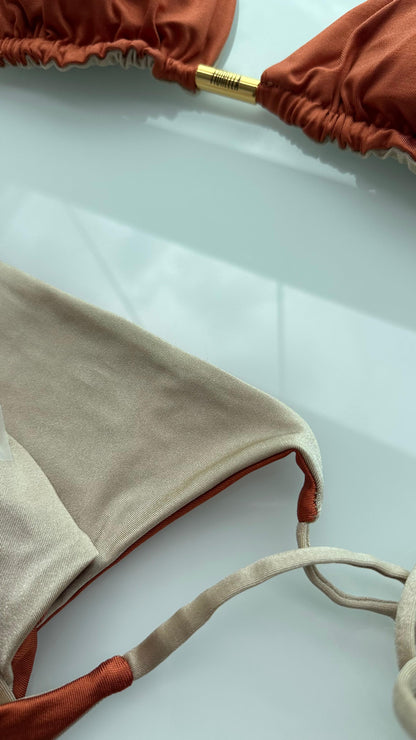 Biquini Elloah Glow Cobre/Dourado