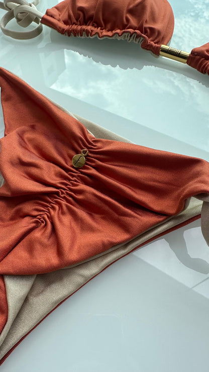 Biquini Elloah Glow Cobre/Dourado