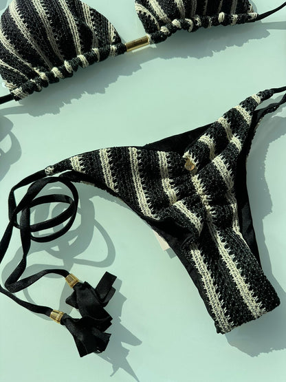 Biquini Elloah Tricot Bali Preto/Nude