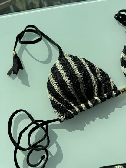 Biquini Elloah Tricot Bali Preto/Nude