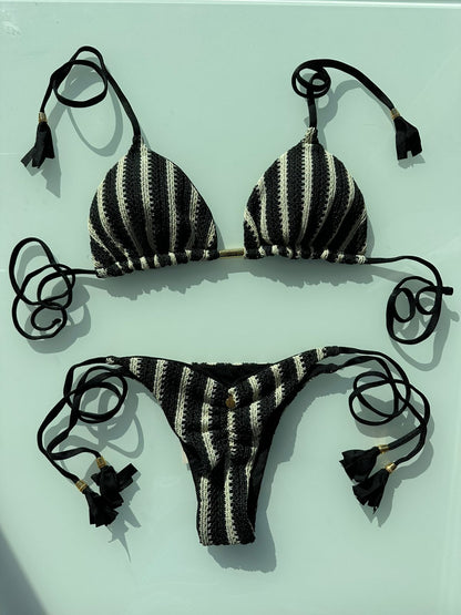 Biquini Elloah Tricot Bali Preto/Nude