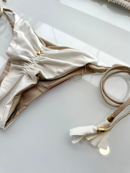 Biquini Elloah Glow Off White/Dourado