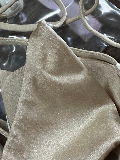 Biquini Elloah Glow Off White/Dourado