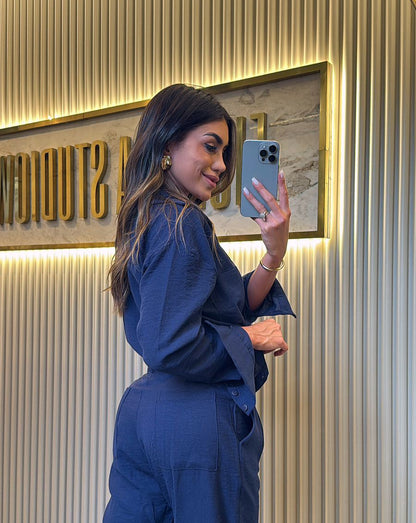 Camisa Éteka Azul Marinho