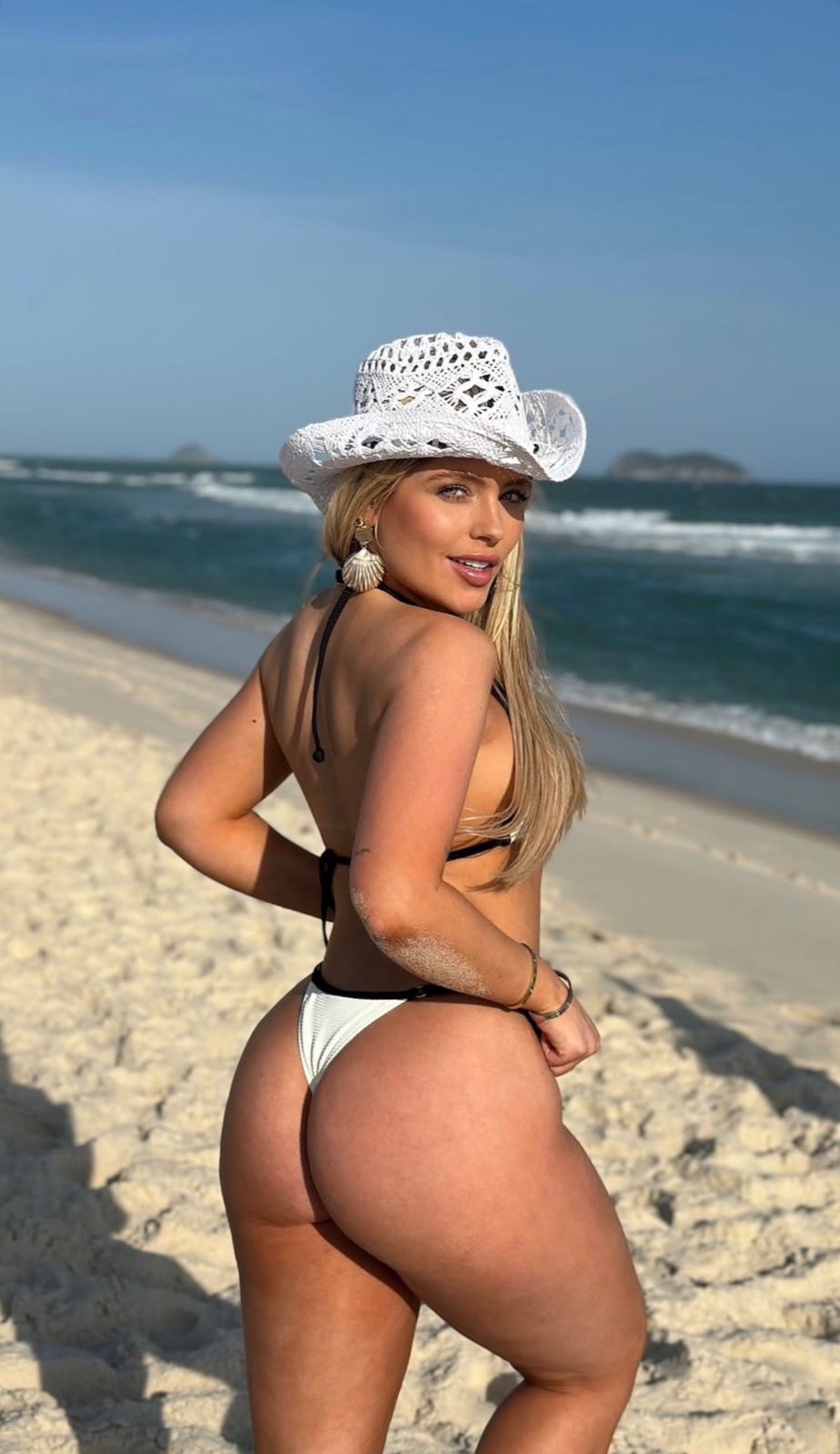 Biquini Anitta Colmeia Off White/Preto