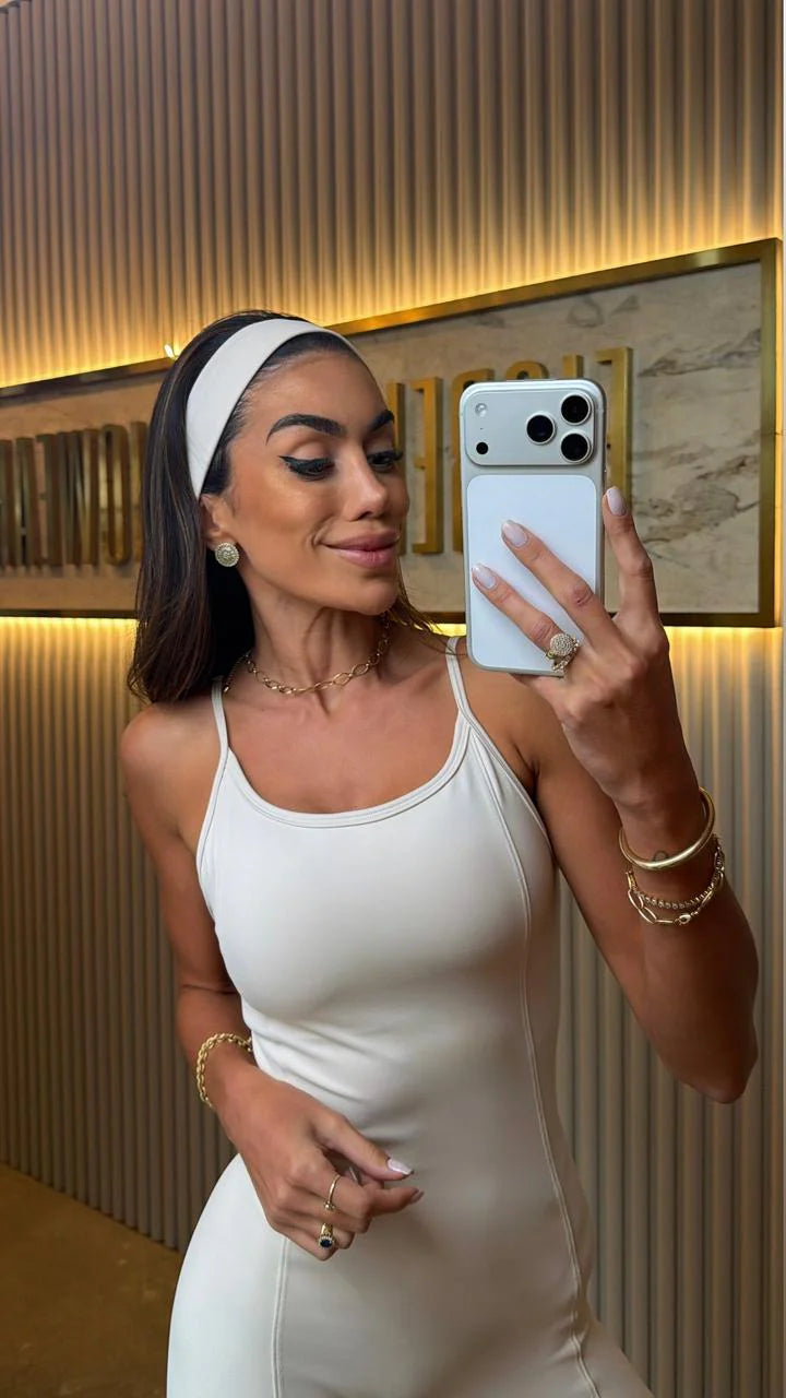Macacão Celina Slim Off White