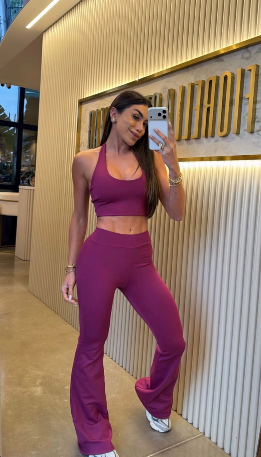 Legging Malu Flare Bordô