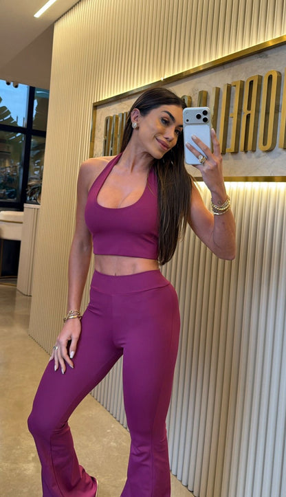 Top Malu Bordô
