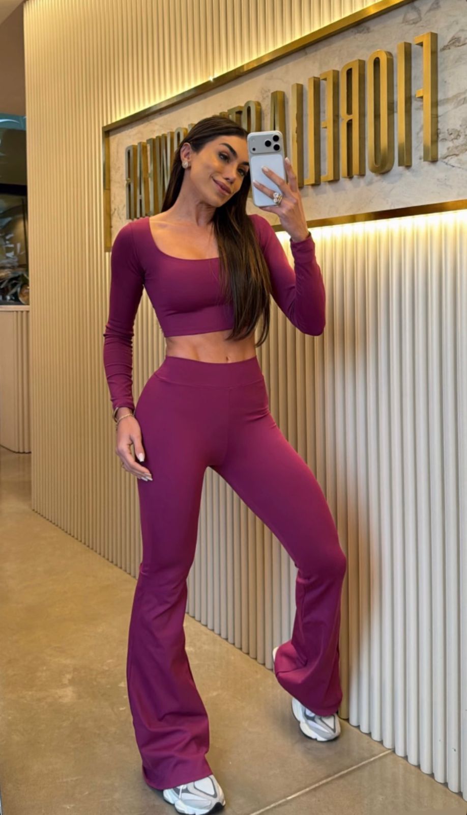 Legging Malu Flare Bordô