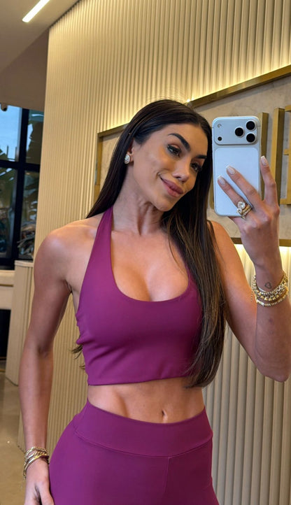Top Malu Bordô