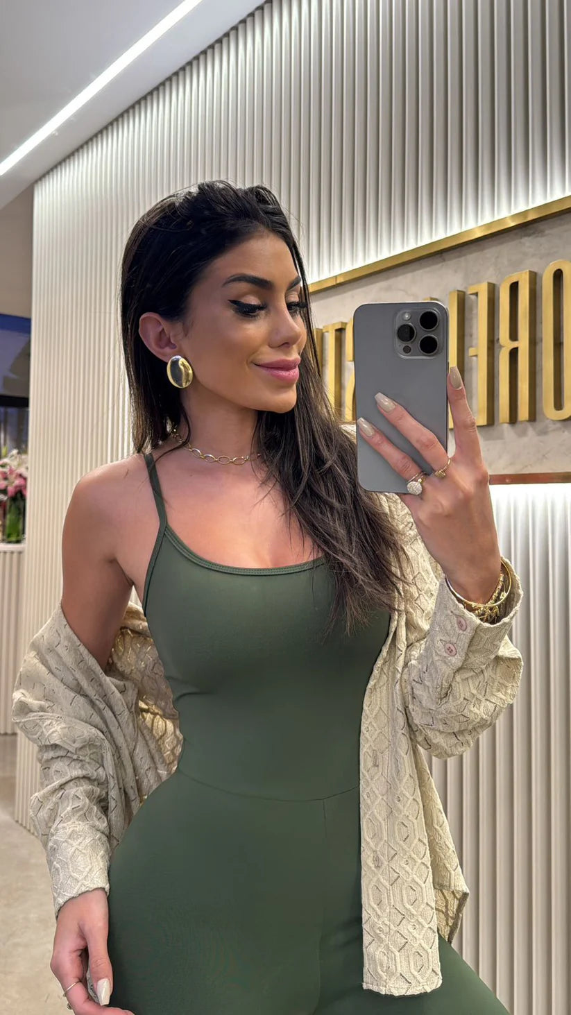 Macacão Serena Poliamida Verde Musgo