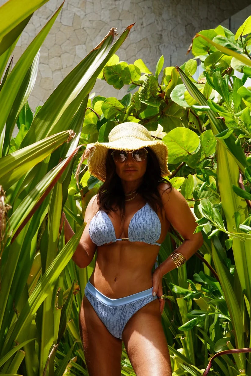 Biquini Genova Crochê Tulum Azul Candy