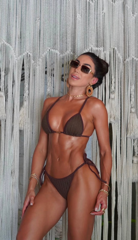 Biquini Zaya Cochê Tulum Marrom