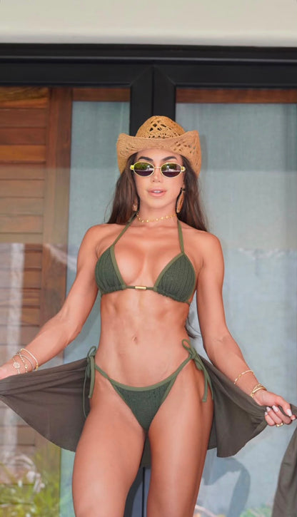 Biquini Zaya Cochê Tulum Verde Musgo