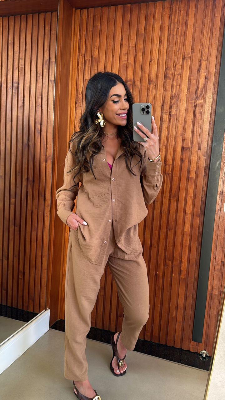 Camisa Éteka Caramelo