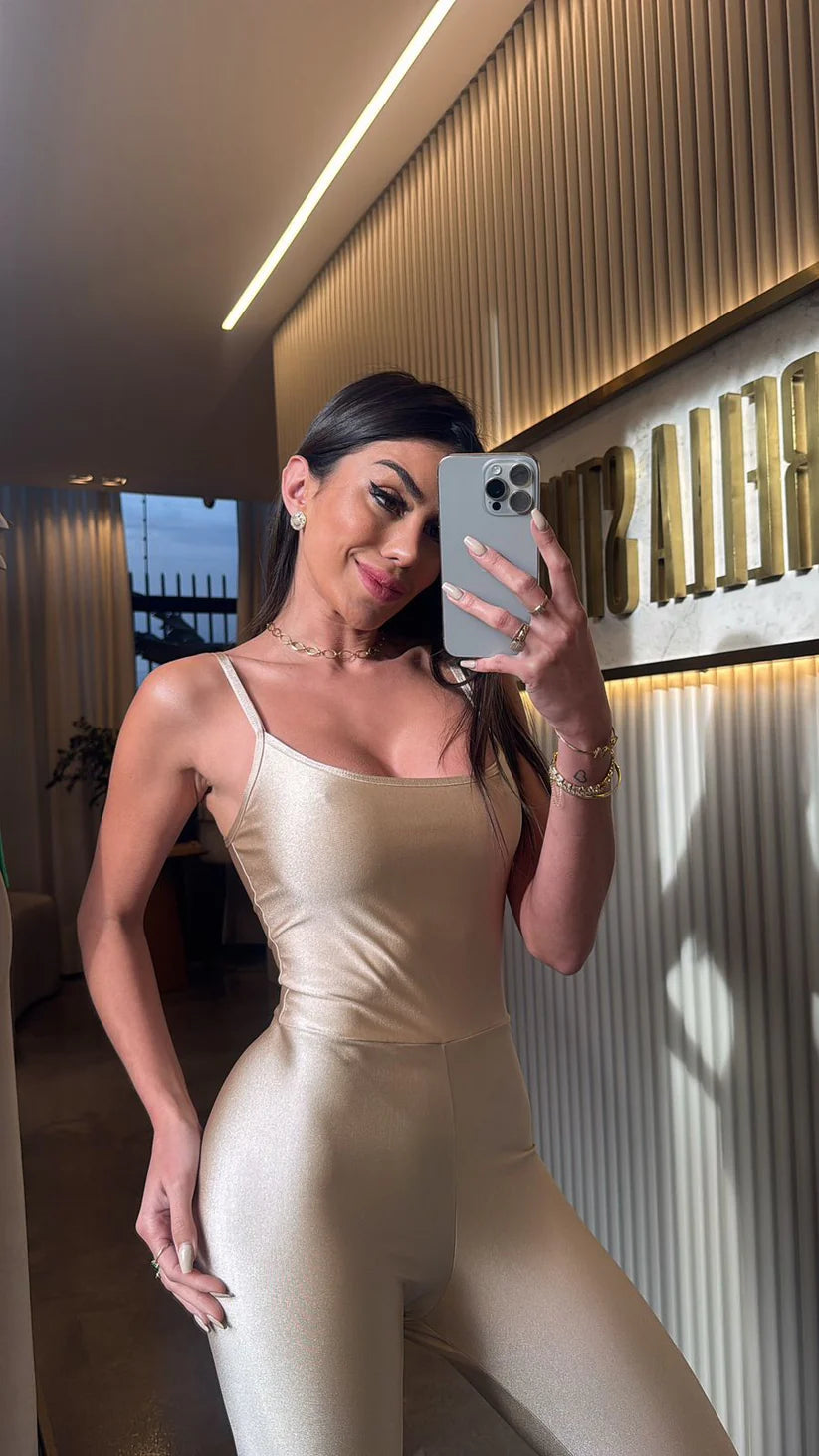 Macacão Serena Cirre Dourado