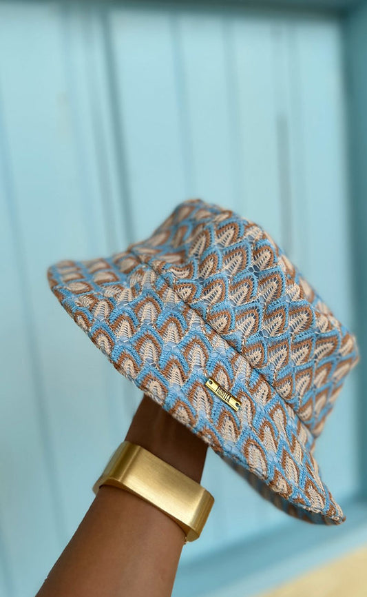 Chapéu Bucket Tricot Cartagena Azul Candy