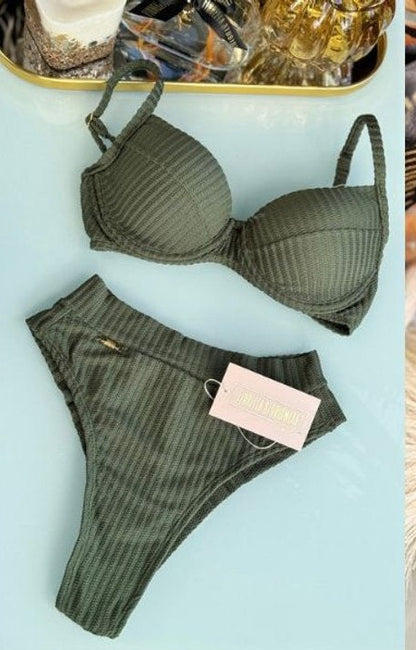 Biquini Fiorella Brigitte Santorini Verde Musgo