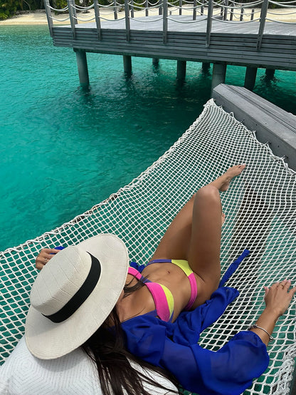 Biquini Fiorella Zahra Lurex Rosa/Amarelo/Roxo