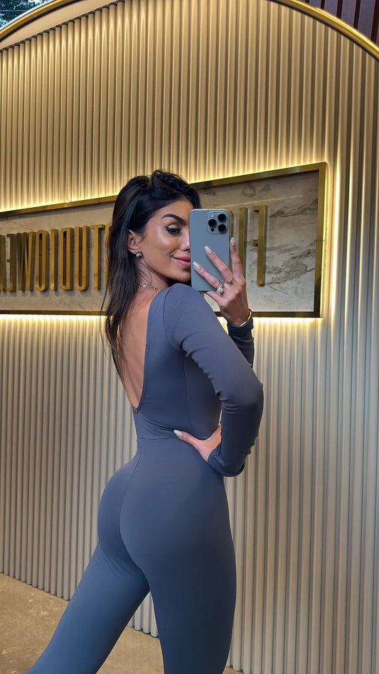 Macacão Renata Poliamida Cinza