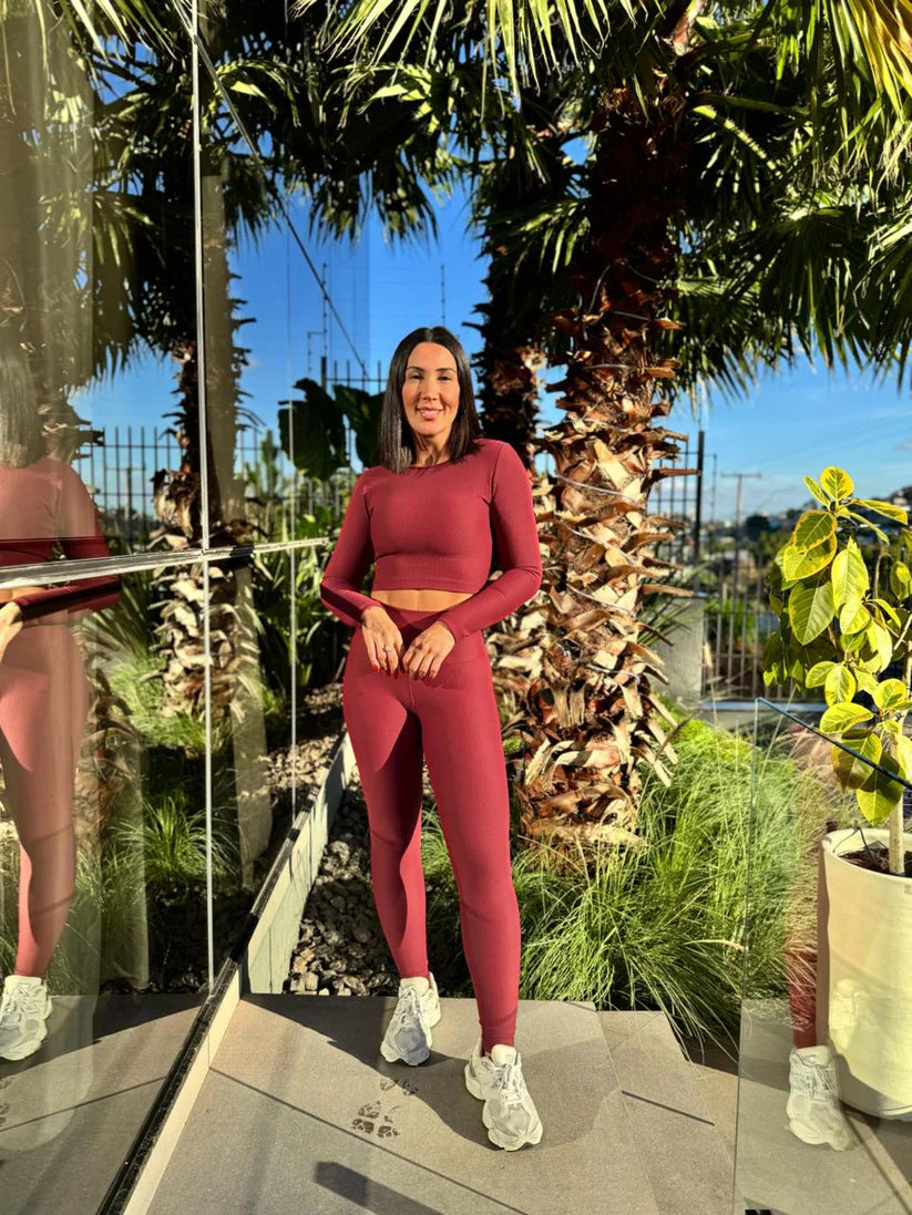 Legging Fiorella Canelada Bordô