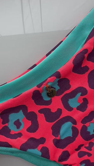 Biquíni Fiorella Camélia Animal Print Orange/Tiffany
