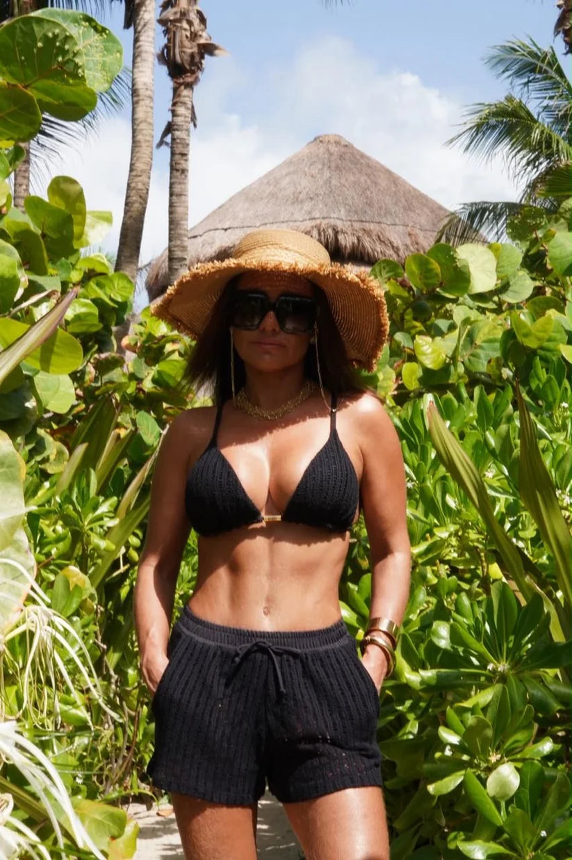 Shorts Crochê Tulum Preto