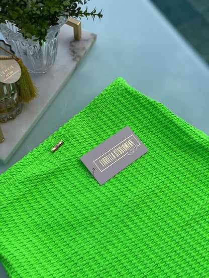 Saia Fiorella Texturizada Verde Lemon