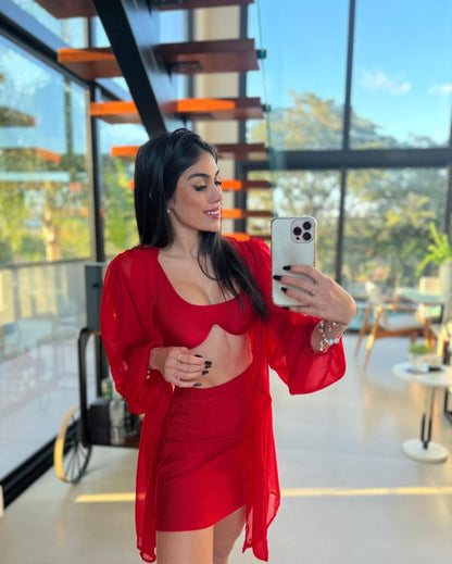 Saia Fiorella Eden Vermelha