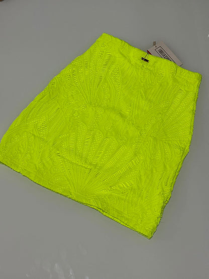 Saia Fiorella Renda Amarelo Neon